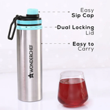 Wonderchef Nutri-cup Portable Blender + Sippy Stainless Steel Bottle, Gift Combo