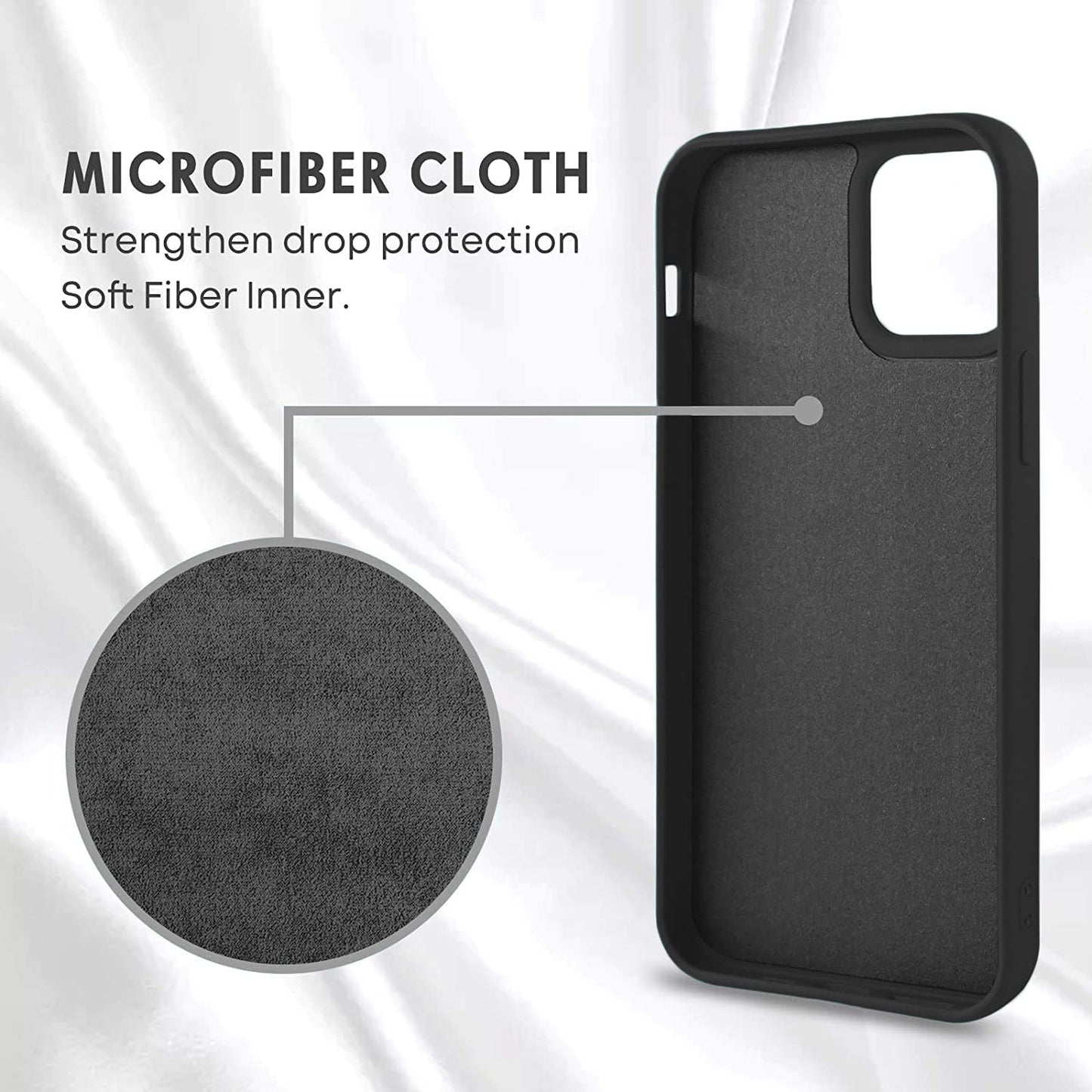 Liquid Silicone Case compatible with iPhone 13, Black