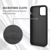 Liquid Silicone Case compatible with iPhone 13, Black