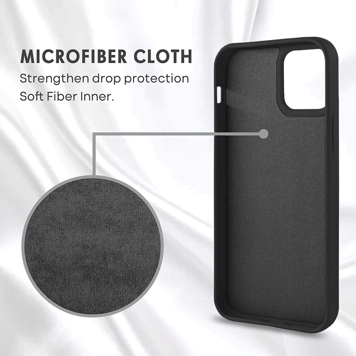 Liquid Silicone Case compatible with iPhone 13, Black