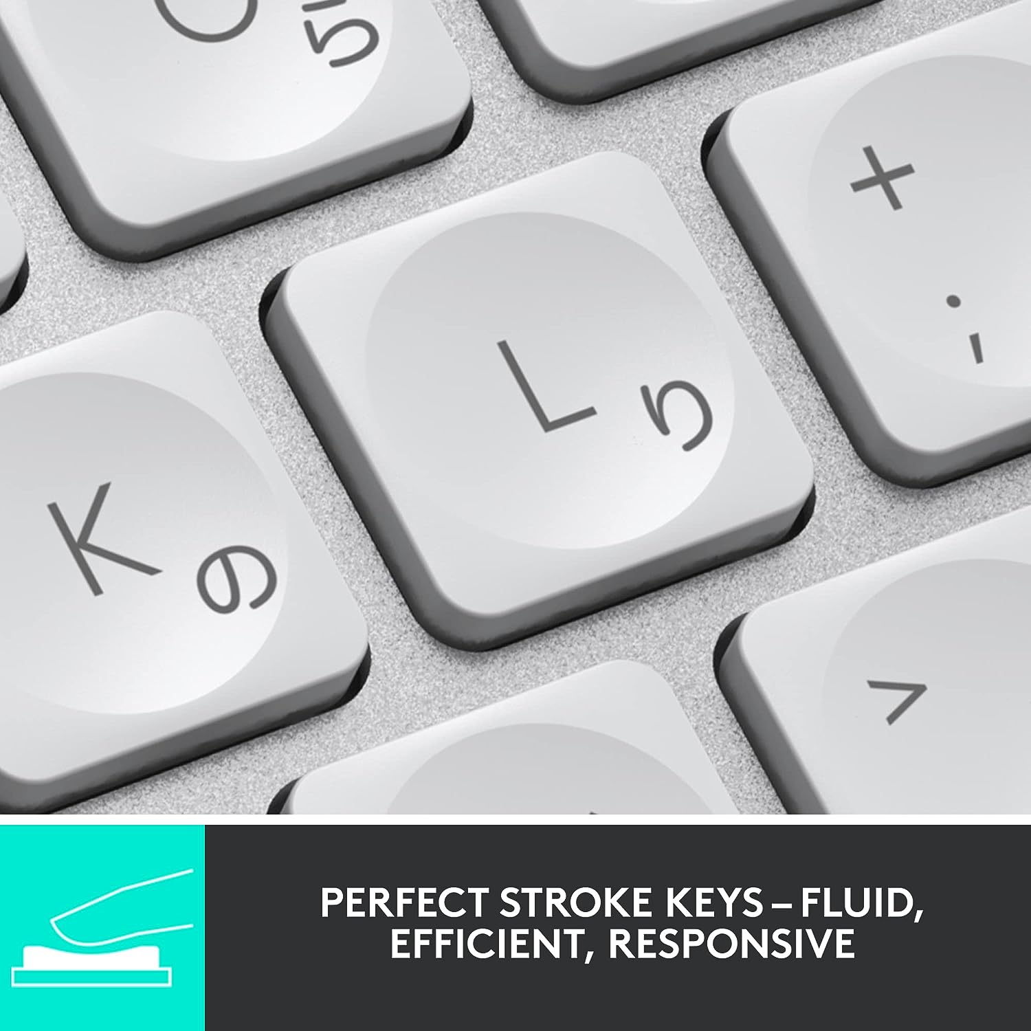 Logitech MX Keys Mini Minimalist Wireless Illuminated Keyboard, Pale Grey
