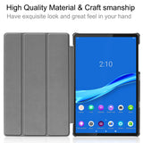 Smart Trifold Hard Back Flip Case Cover for Lenovo Tab M10, Black