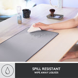 Logitech Desk Mat - Studio Series, Multifunctional Large Desk Pad, Mid Grey