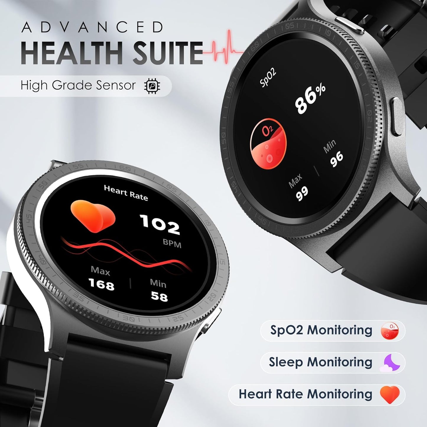 Pebble Revolve Pro Rotating Bezel with Ultra AMOLED Smartwatch