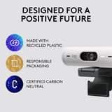 Logitech Brio 500 Full HD Webcam with Auto Light Correction, Off-white