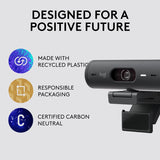 Logitech Brio 500 Full HD Webcam with Auto Light Correction, Graphite
