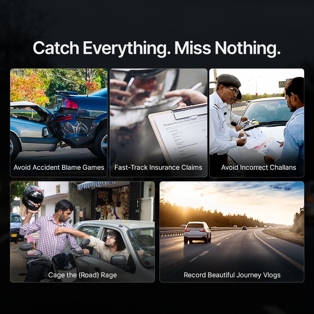 Qubo Car Dashcam Pro 2.7K Dual Channel