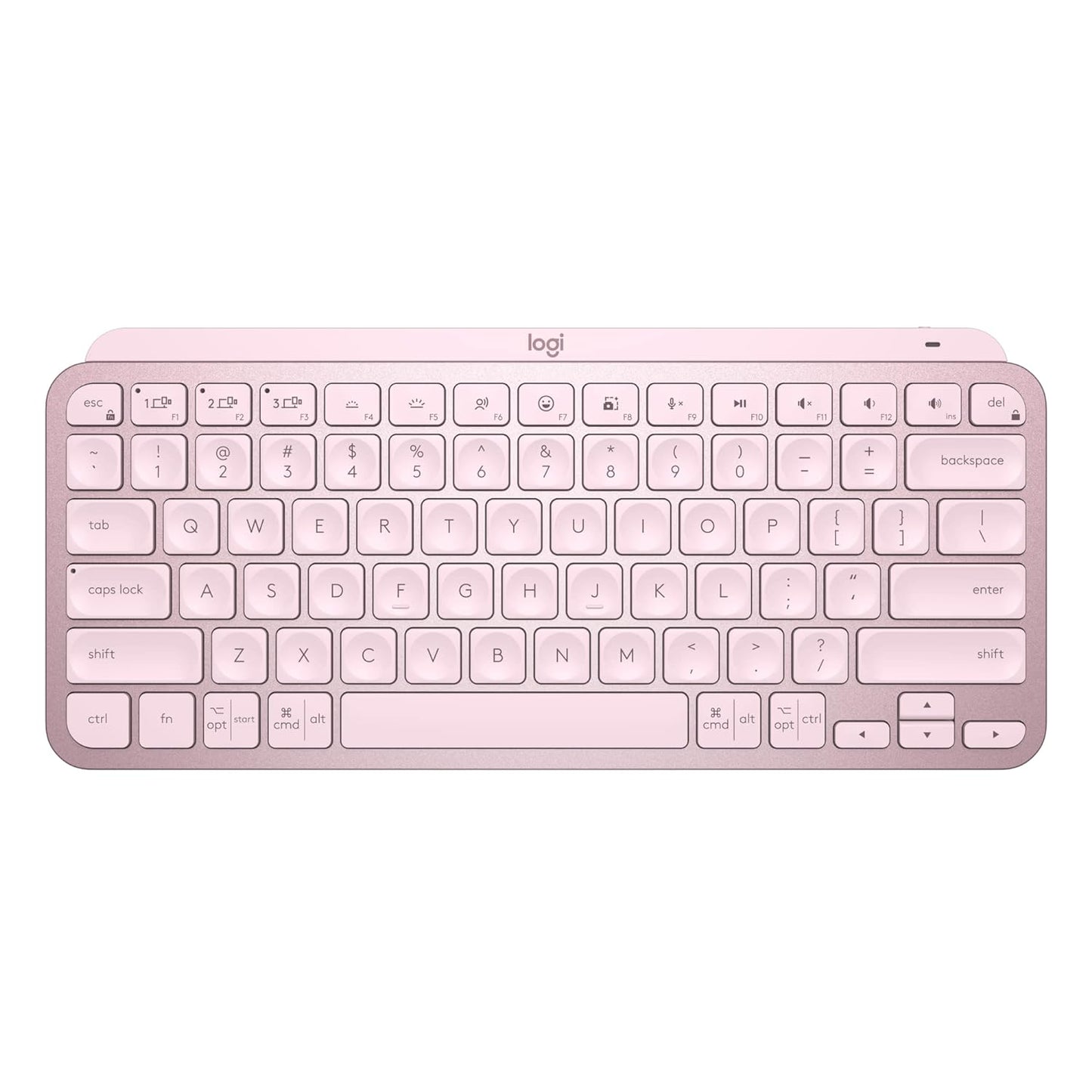 Logitech MX Keys Mini Minimalist Wireless Illuminated Keyboard, Rose