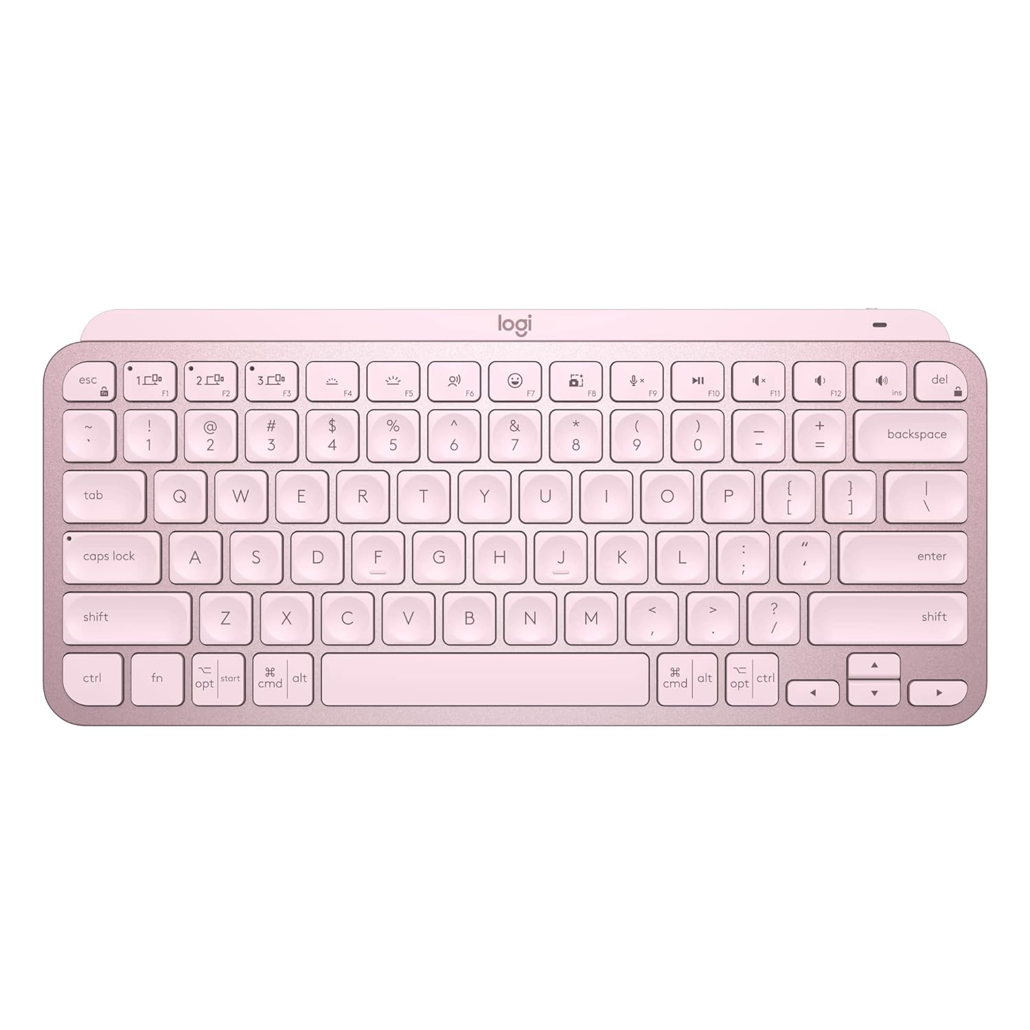 Logitech MX Keys Mini Minimalist Wireless Illuminated Keyboard, Rose