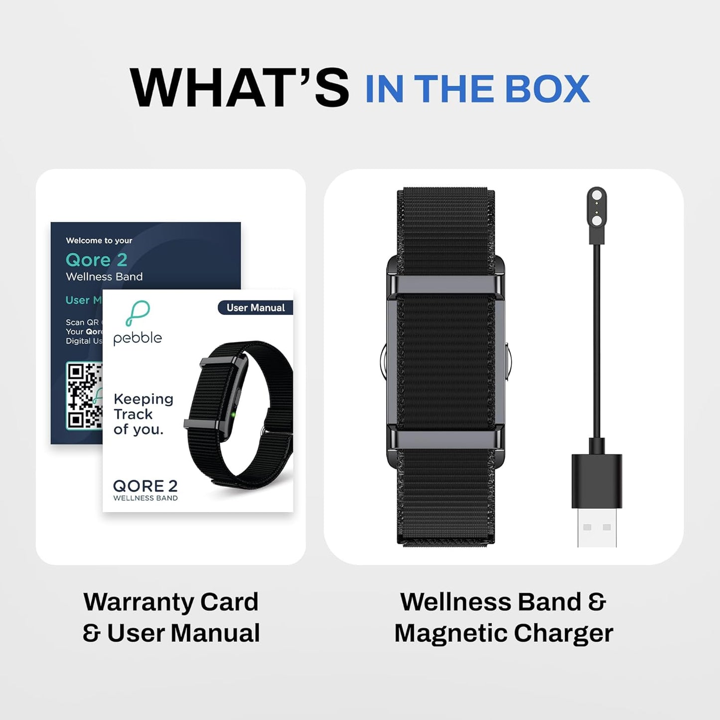 Pebble Qore 2 Premium Metal Fitness Band