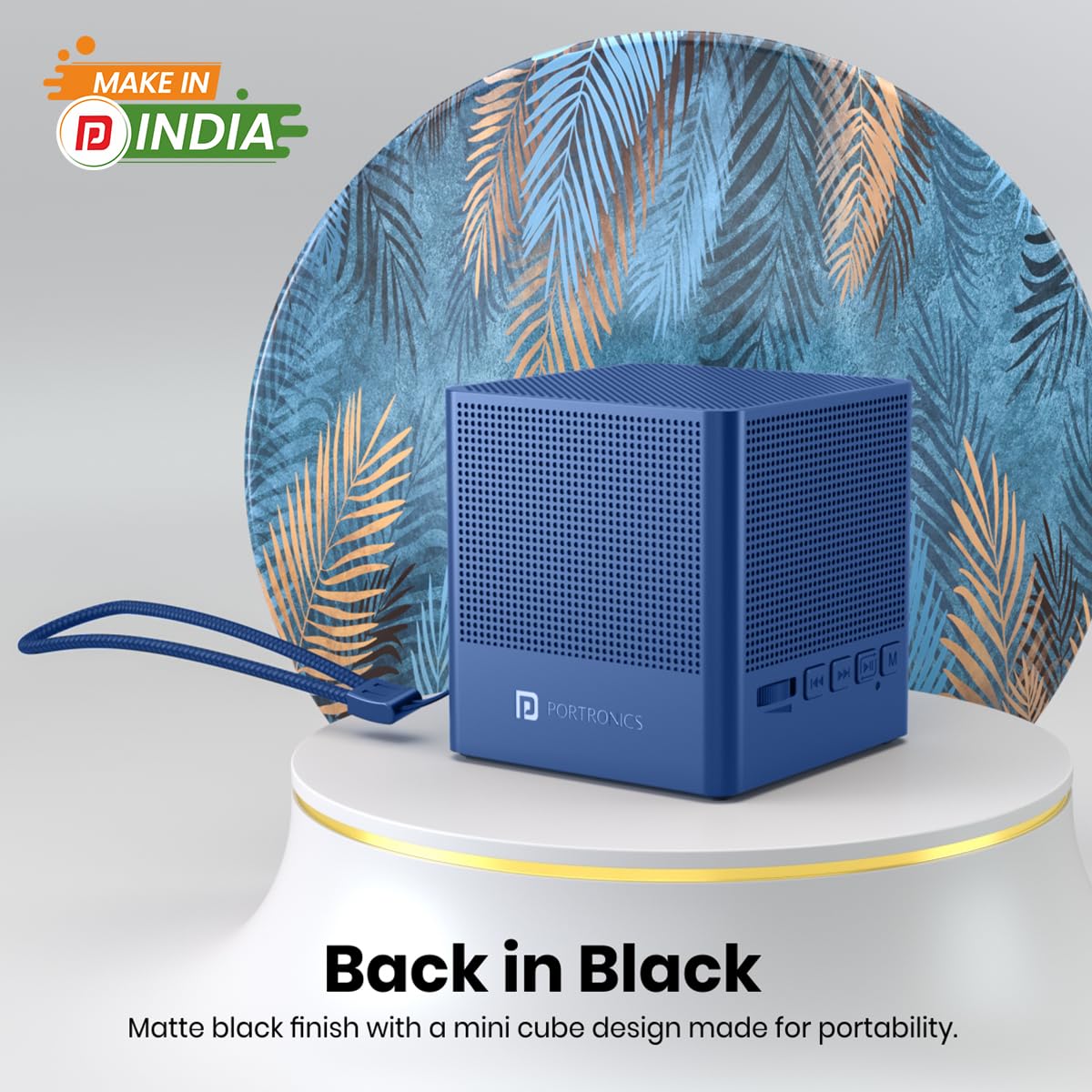 Portronics Bounce 2 5W Portable Bluetooth Speaker , Blue