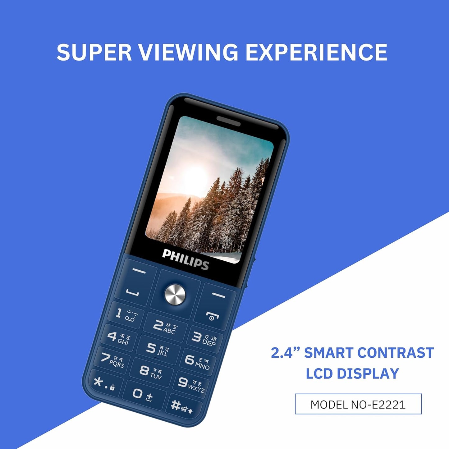 Philips Stylish Keypad Mobile-E2221
