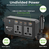 ULTRAPROLINK 6 in 1 200W Car Laptop Charger