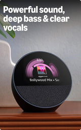 Amazon Echo Spot with Alexa+,vibrant sound, bluetooth, Blue