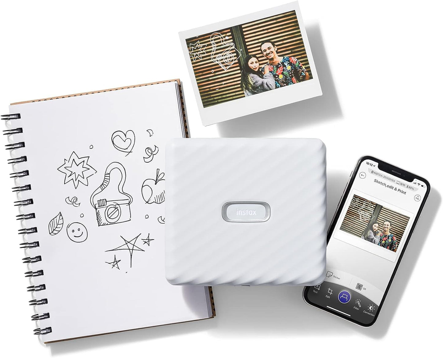 Instax Wide Link Instant Photo Printer - White