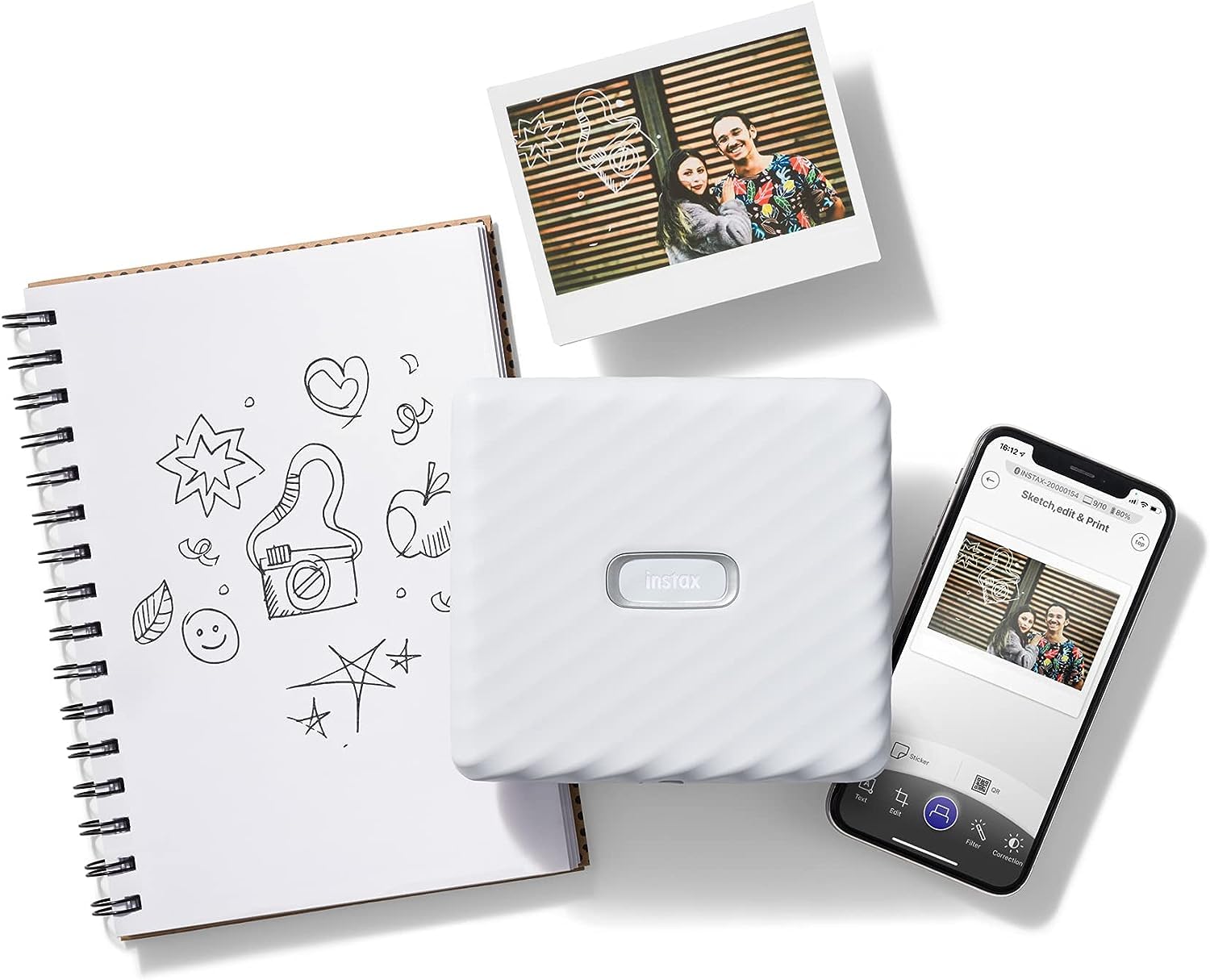 Instax Wide Link Instant Photo Printer - White