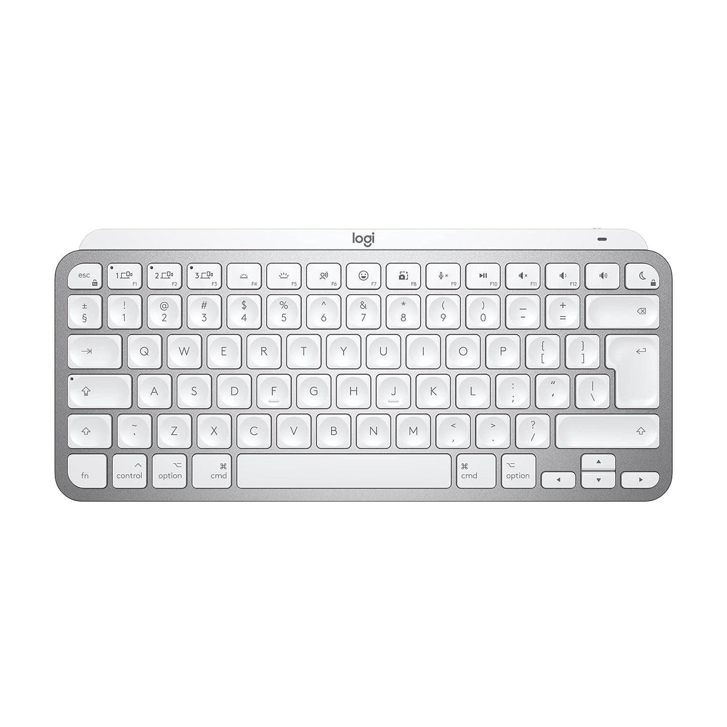 Logitech MX Keys Mini Minimalist Wireless Illuminated Keyboard, Pale Grey