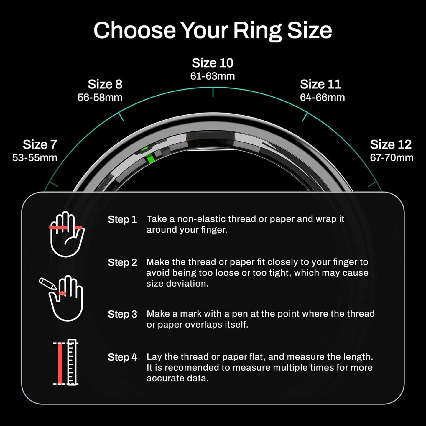 Pebble Halo 2 Smart Ring with Digital Display