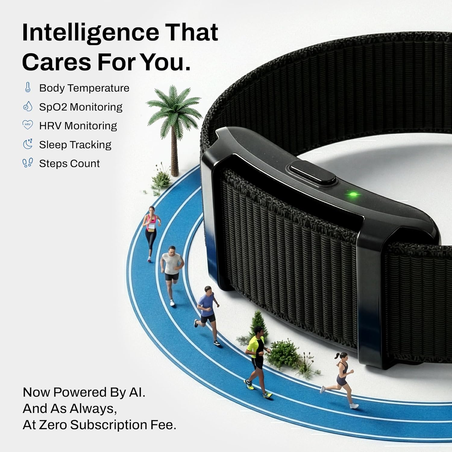 Pebble Qore 2 Premium Metal Fitness Band