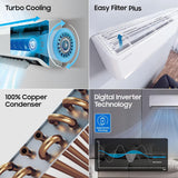 Samsung 1.5 Ton 3 Star Bespoke AI WindFree Inverter Smart Split AC (AR60H18D1XW)