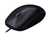 Logitech M90 Wired USB Mouse- Black