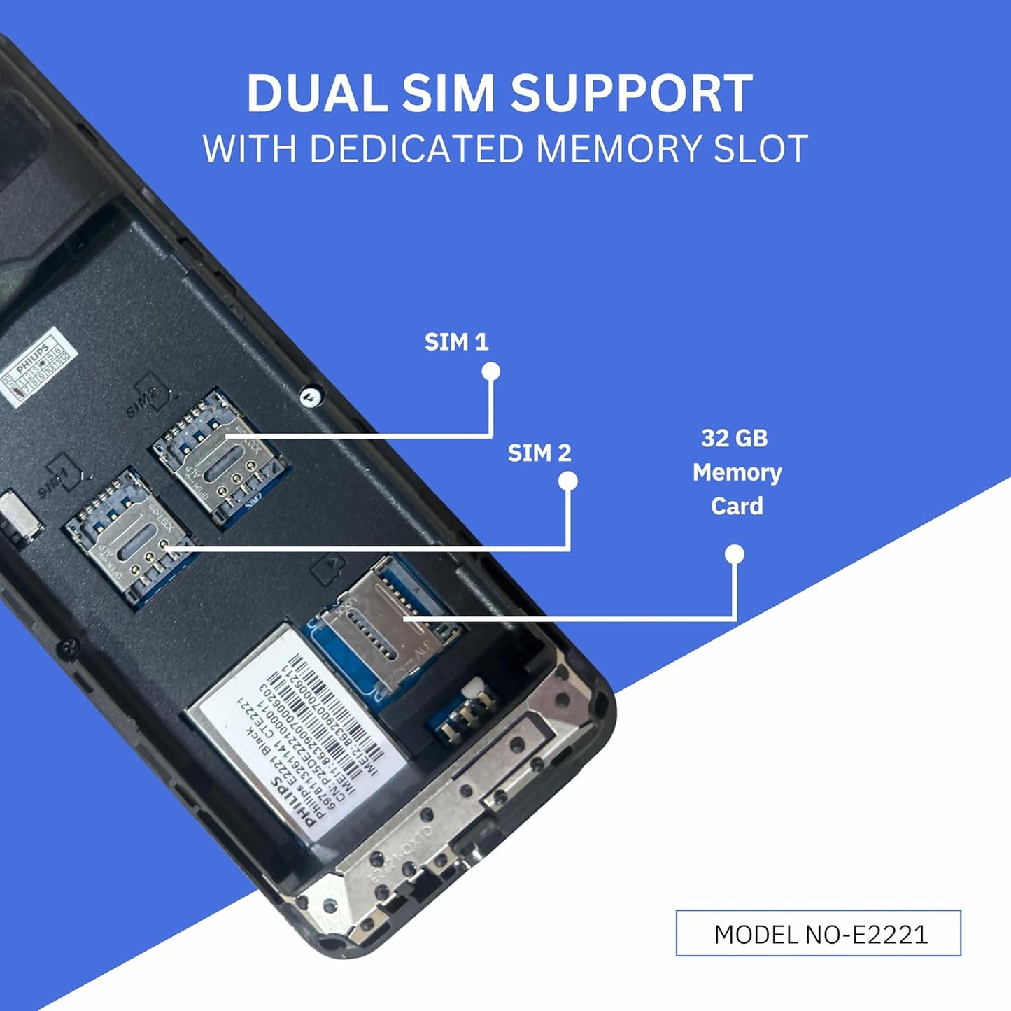 Philips Stylish Keypad Mobile-E2221