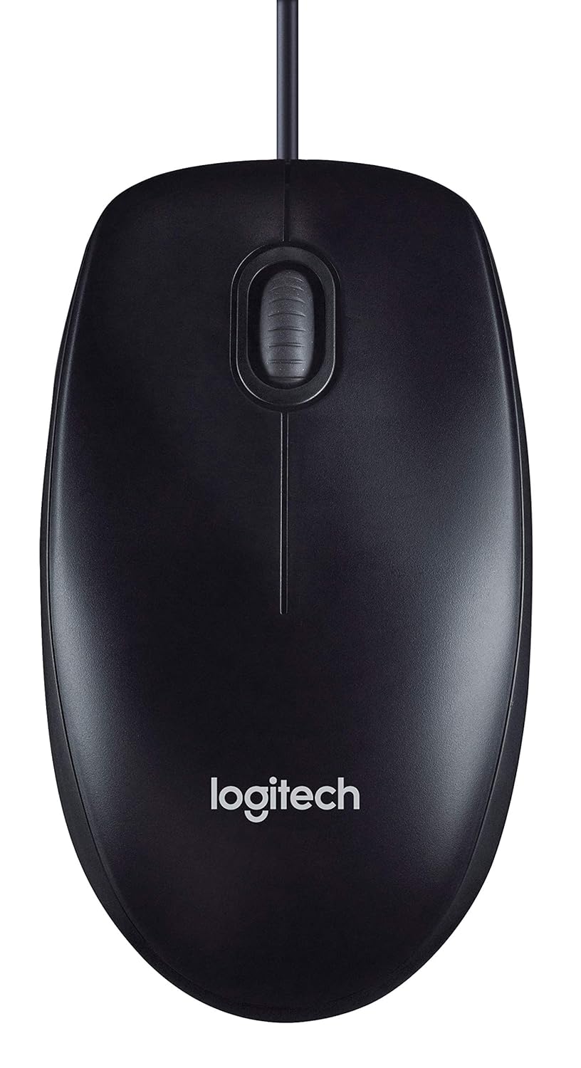 Logitech M90 Wired USB Mouse- Black