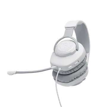 JBL Quantum 100 JBLQUANTUM100WHT Over-Ear Wired Gaming Headphone with Mic, White)