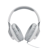 JBL Quantum 100 JBLQUANTUM100WHT Over-Ear Wired Gaming Headphone with Mic, White)