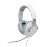 JBL Quantum 100 JBLQUANTUM100WHT Over-Ear Wired Gaming Headphone with Mic, White)