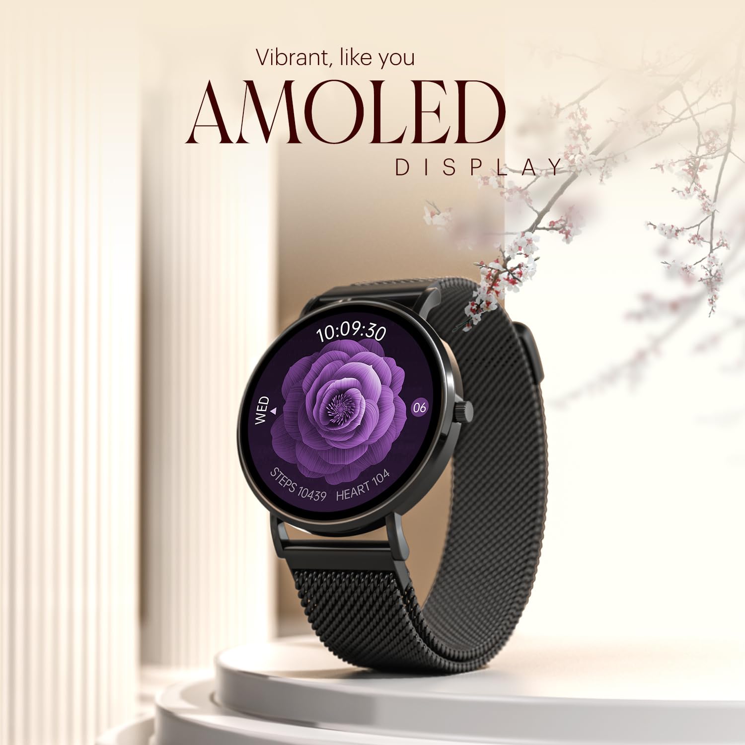 Noise Diva 2 Fashion Smart Watch for Women-(Black Link)