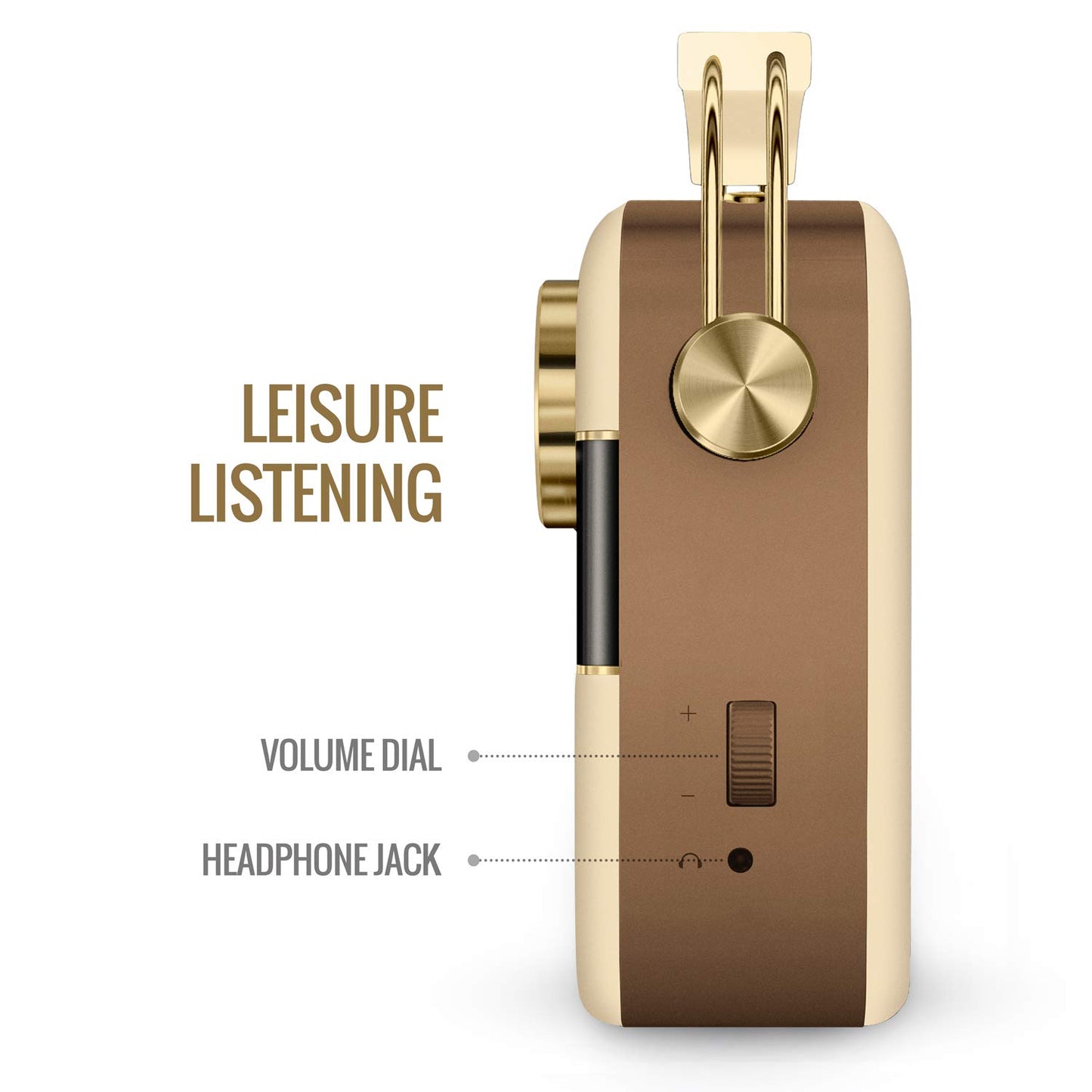 Saregama Carvaan Hindi Portable Music Player with 5000 Preloaded songs-Champagne Gold