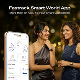 Fastrack Noir Rizz Smart Watch for Women -Rose Gold