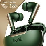 Boat Airdopes 141 Elite ANC Wireless Earphones with mic (Green)