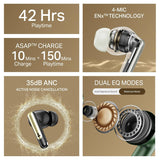 Boat Airdopes 141 Elite ANC Wireless Earphones with mic (Green)