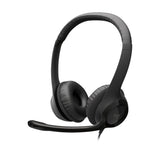 Logitech H390 Wired Headset for PC/Laptop, with Noise Cancelling Microphone, USB-A, In-Line Controls, Works with Chromebook
