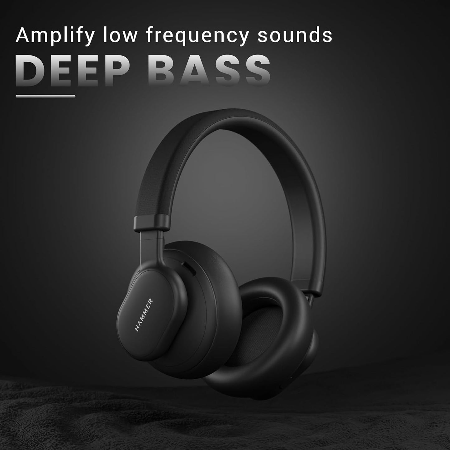 HAMMER Bash Max Over The Ear Wireless Bluetooth Headphone (Black)