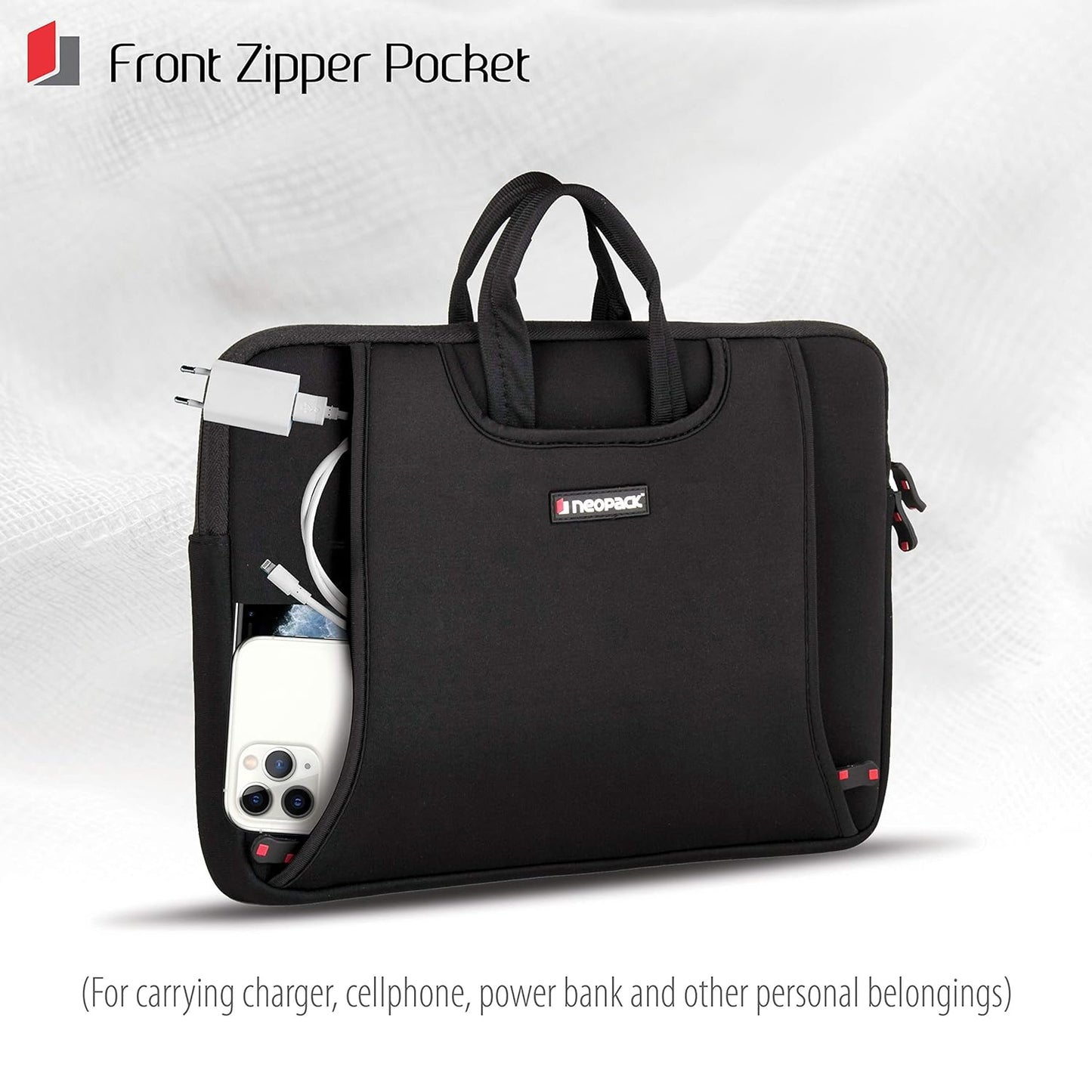 Neopack Handle Sleeve/Slim Bag for All 13 Inch Laptops/MacBook Pro & Air 13.3 inch - Black
