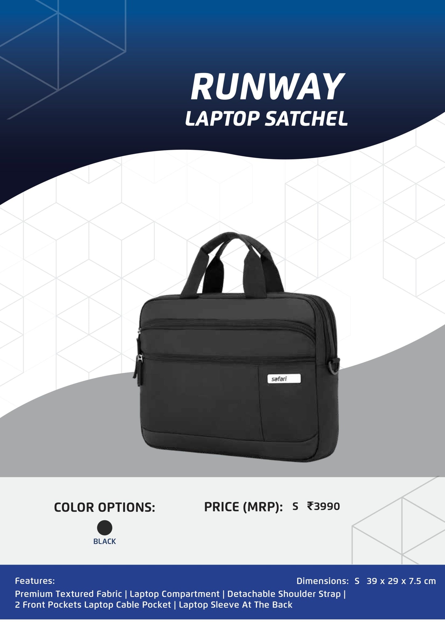 Safari Runway Laptop Satchel