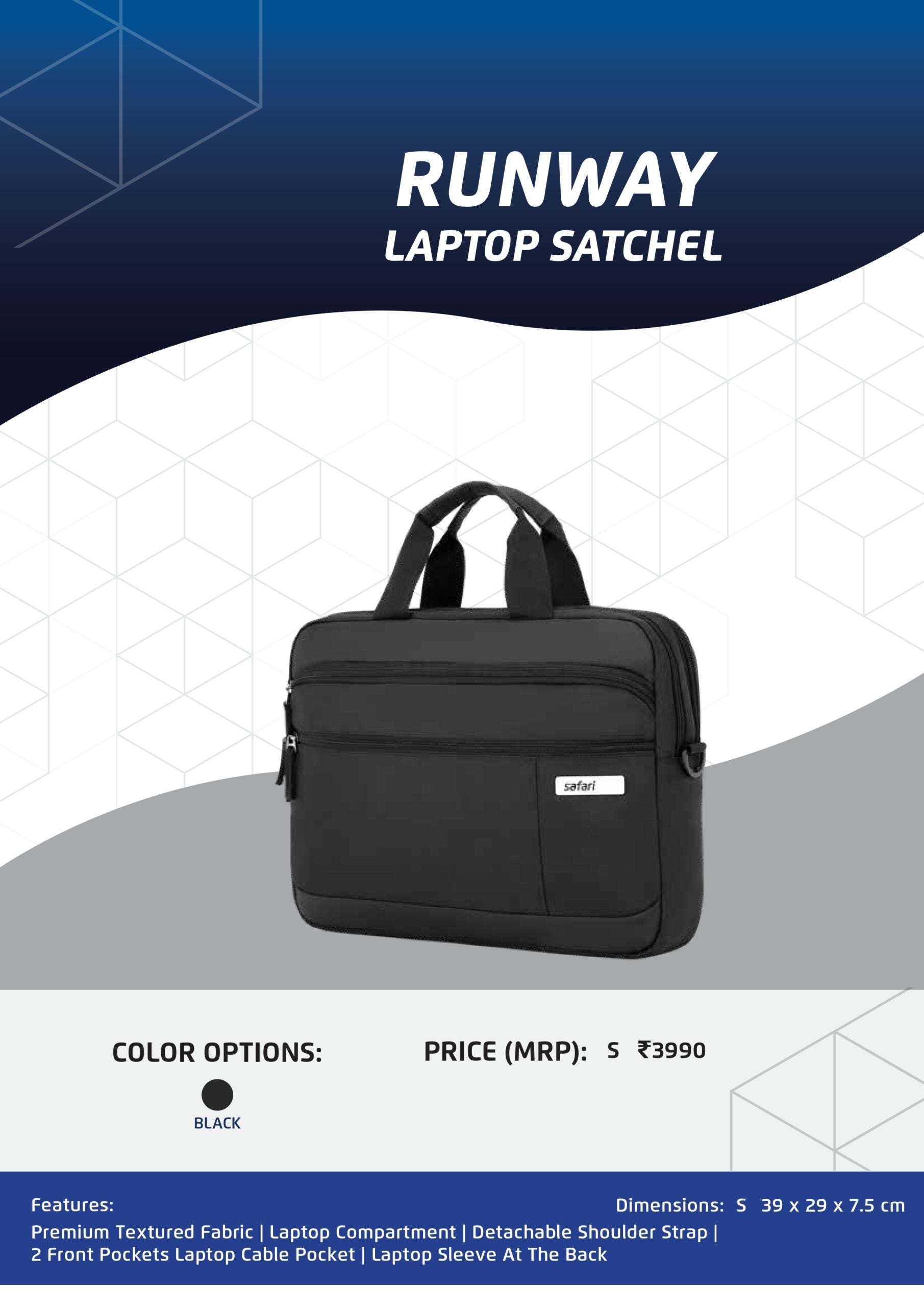 Safari Runway Laptop Satchel