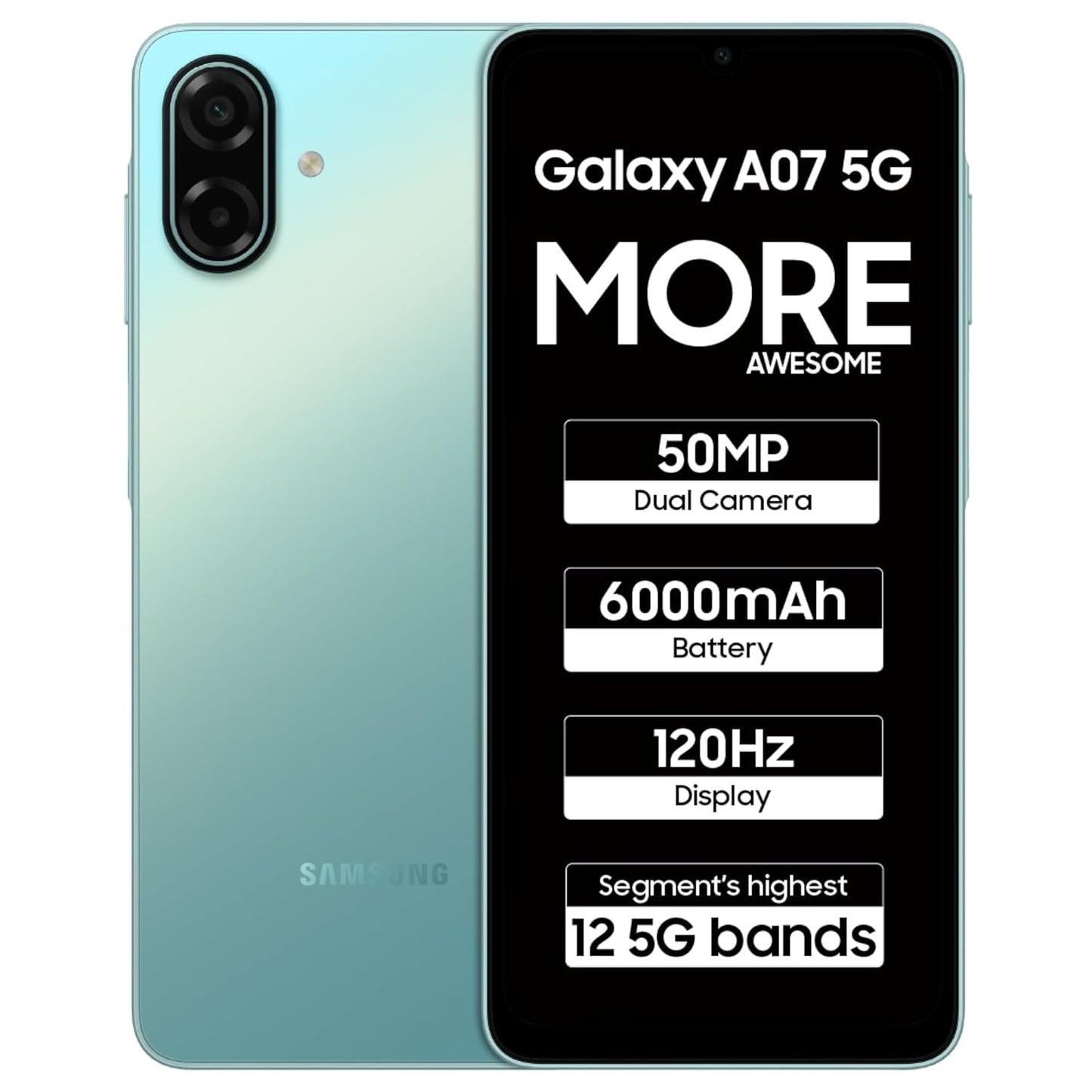 Samsung Galaxy A07 5G (6GB/128GB Storage)-Light Green