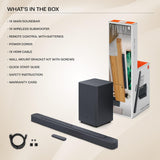 JBL Bar 2.1 Deep Bass (MK2), Soundbar with 6.5” Down-Firing Wireless Subwoofer, 2.1 Channel