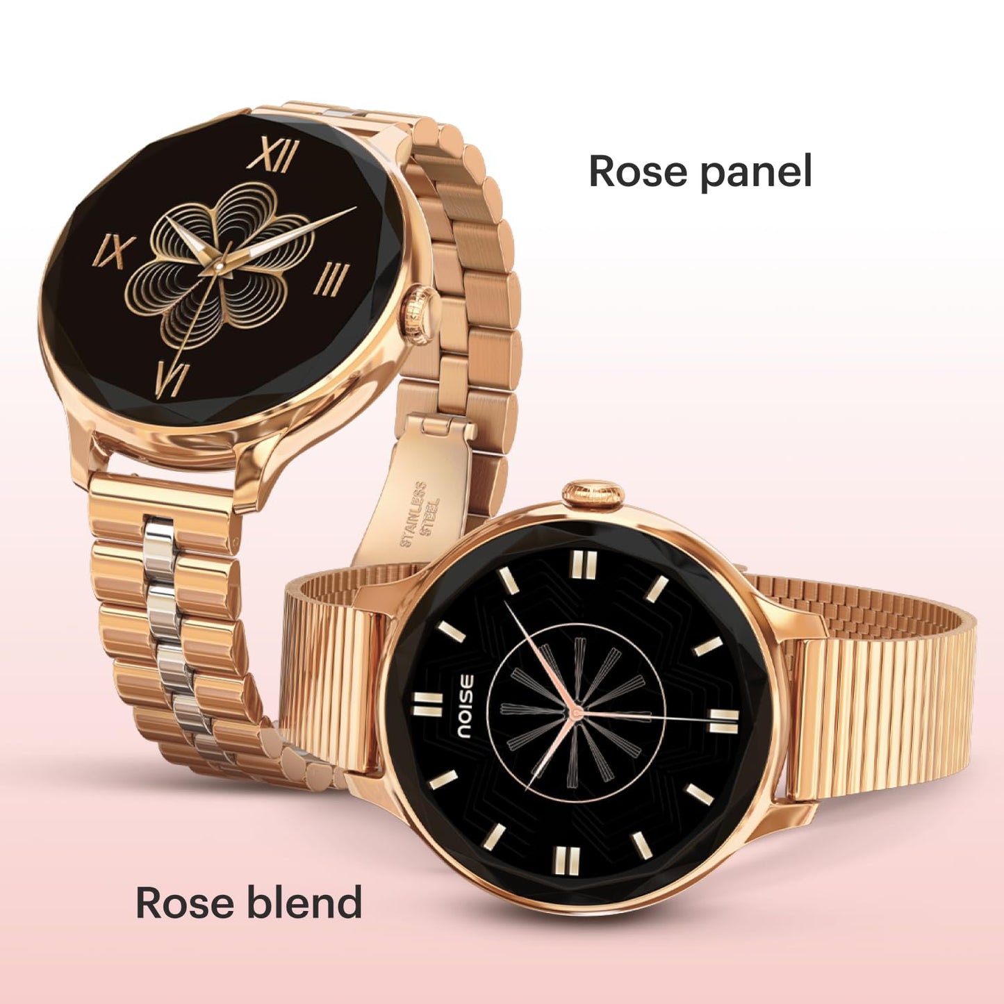 Noise Diva Smartwatch with Diamond Cut Dial -Rose Panel