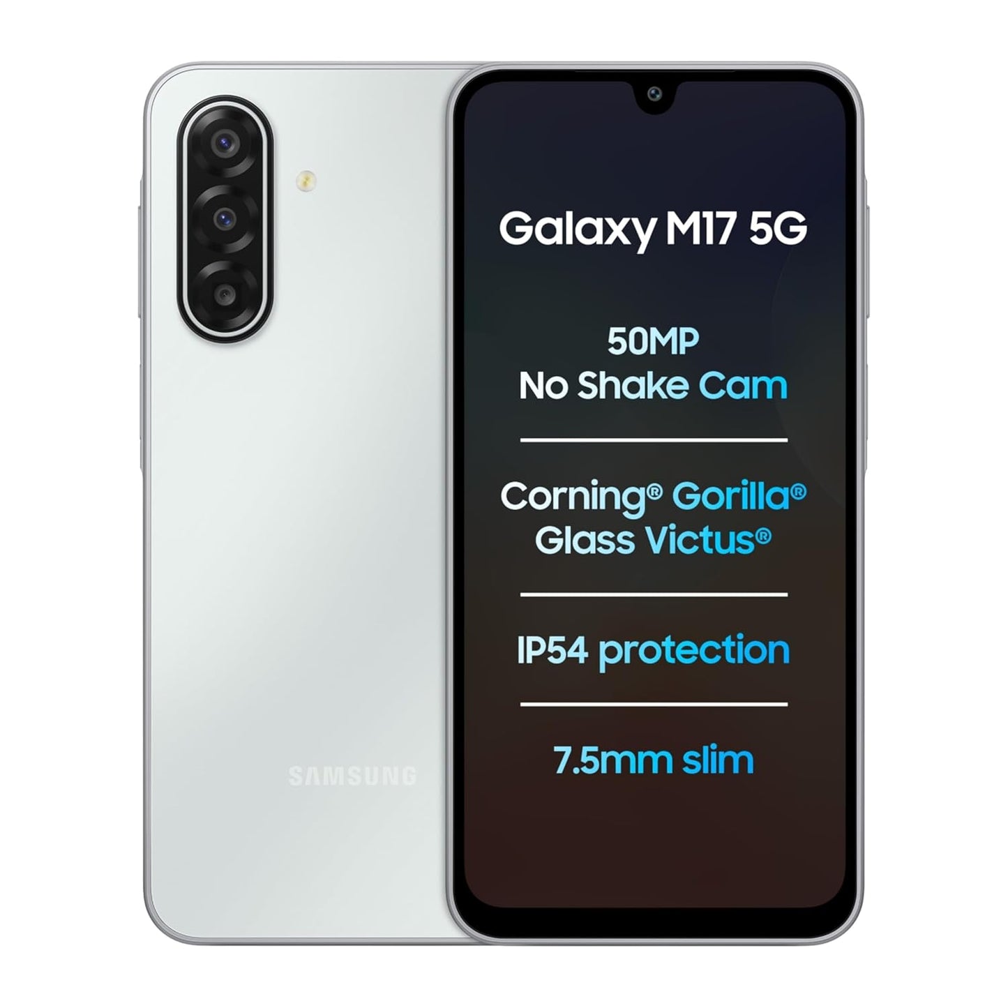 Samsung Galaxy M17 5G (8GB RAM,128GB Storage)-Moonlight Silver