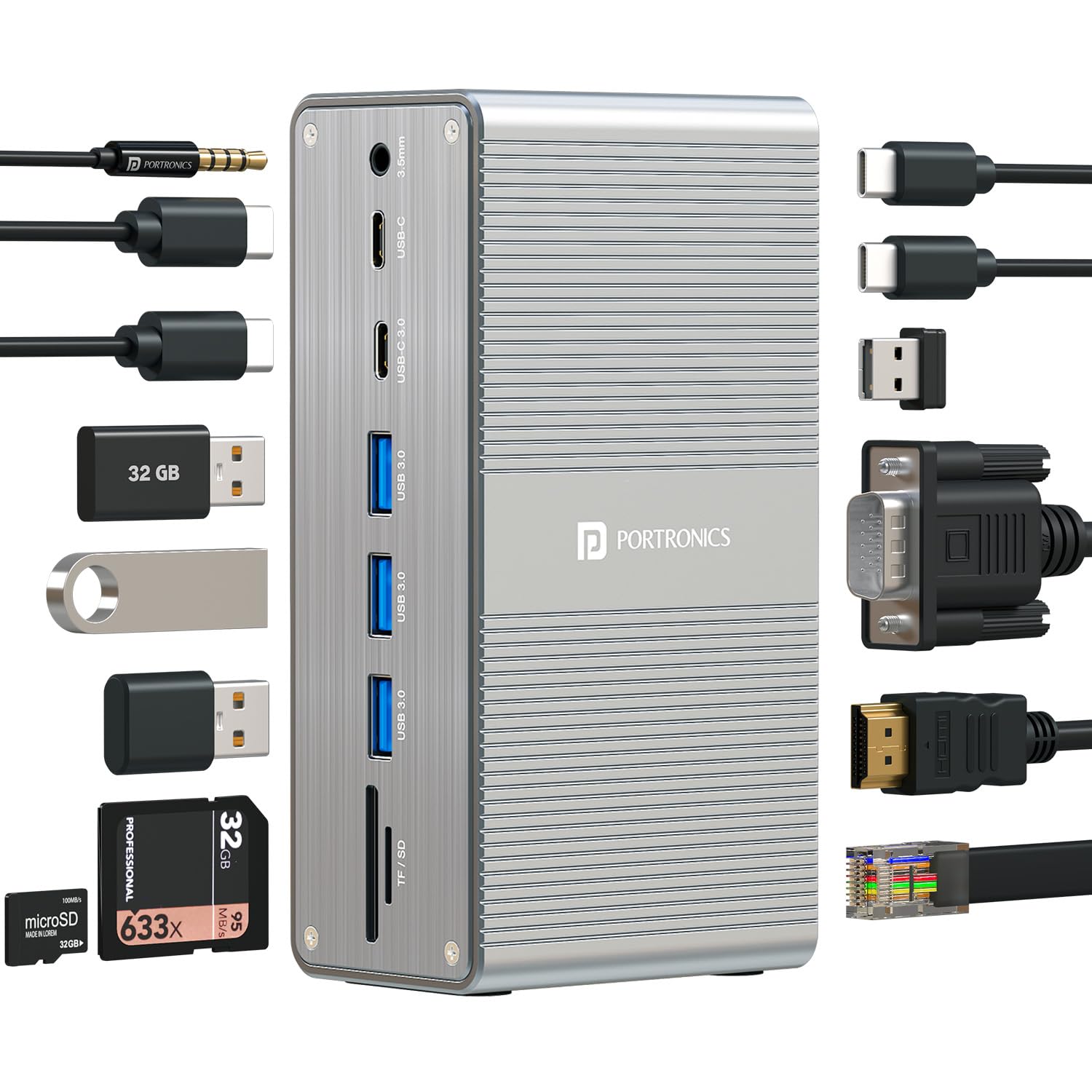 Portronics Mport Vault 13-in-1 USB-C Metal Docking Station