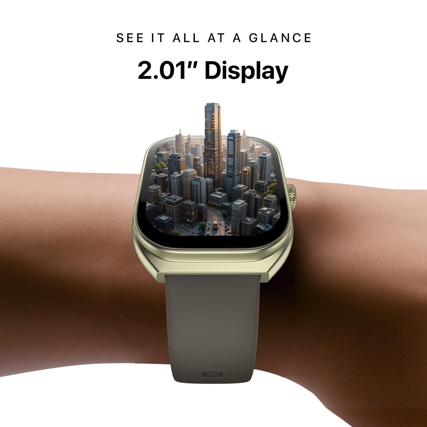 Noise Icon Arc Immersive Curved Display Smart watch -Nickel Brown