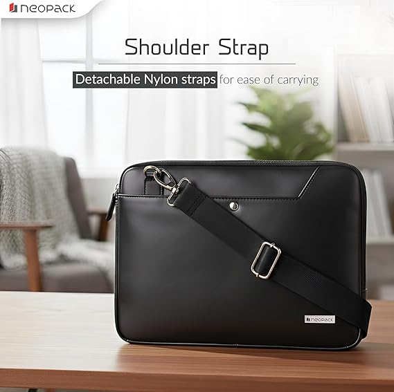 Neopack 14.2-inch Nova Sling Sleeve Genuine Leather Laptop Bag