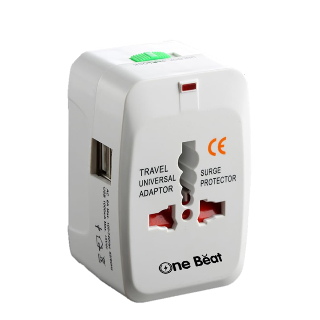 One Beat Worldwide Universal Travel Adapter with USB A Ports - (OB-201000-U )