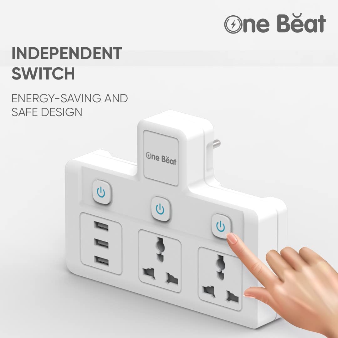 One Beat Cordless Extension Board with 3 USB Socket (OB-2023-U)