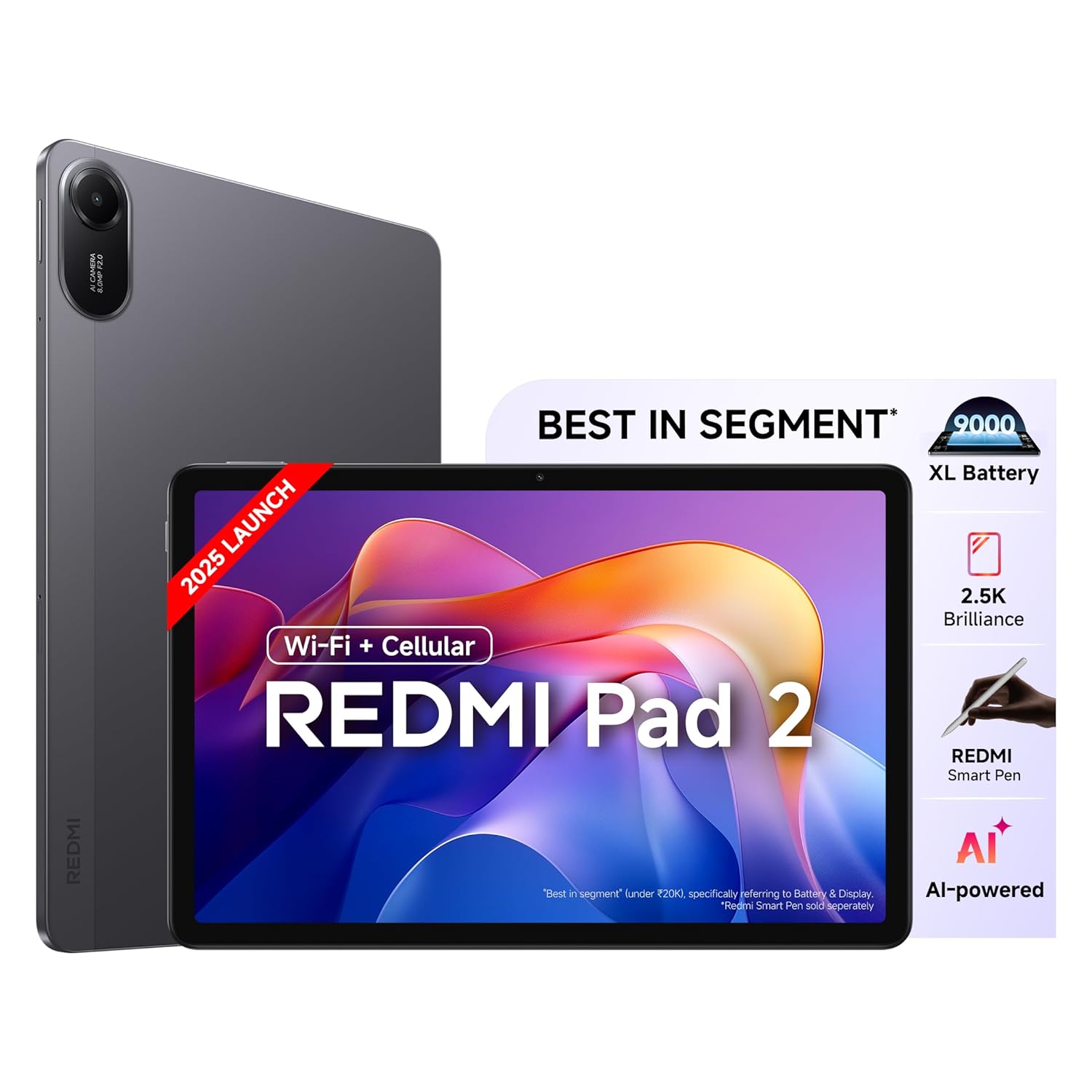 Redmi Pad 2 6/128GB Wi-Fi+Cellular Active Pen Support